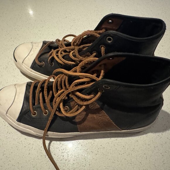 Jack Purcell Converse Leather High Tops - Picture 1 of 8